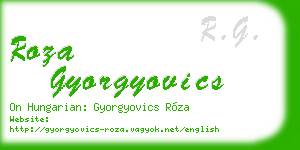 roza gyorgyovics business card