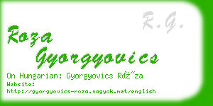 roza gyorgyovics business card